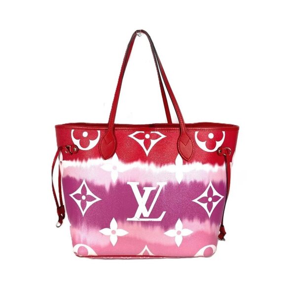 LOUIS VUITTON M45127 Monogram Escal Neverfull MM Shoulder Bag Tote Bag Red/pink - Picture 1 of 14